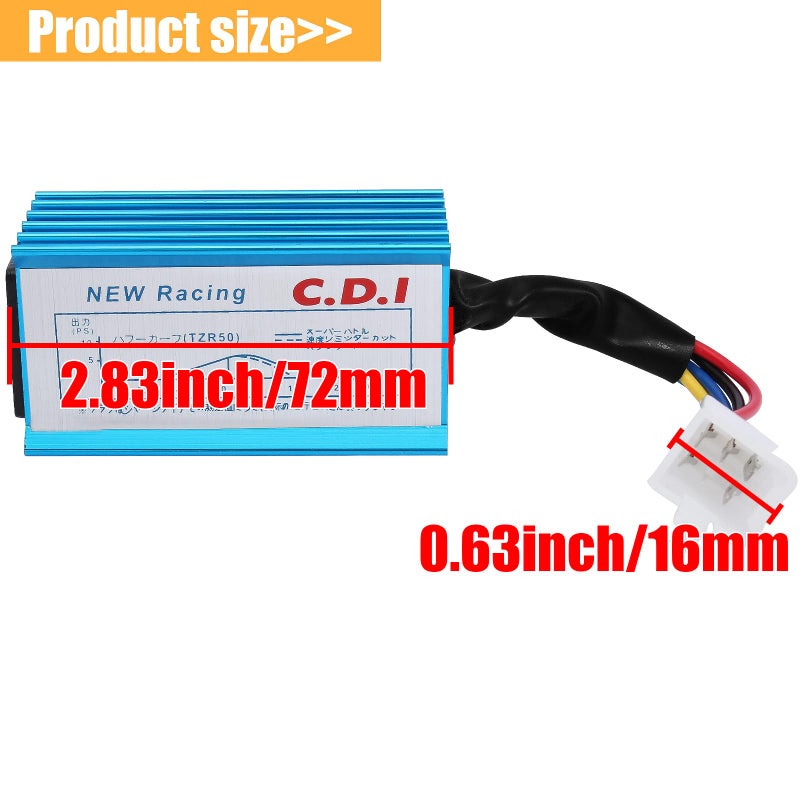 QAZAKY Racing 5 Pins AC CDI Box for GY6 50cc - 70cc 90cc 110cc 125cc 150cc Scooter 4-Stroke Engine ATV Go Kart Moped Quad Pit Dirt Mini Pocket Bike Chopper XR50 CRF50 139QMB 152QMI 157QMJ 5 Pin - Image 3